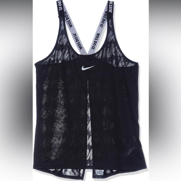 Women’s Nike Swim Poly Core Solids Fast Back Tank in Black Cover up Top S Small - Picture 1 of 16